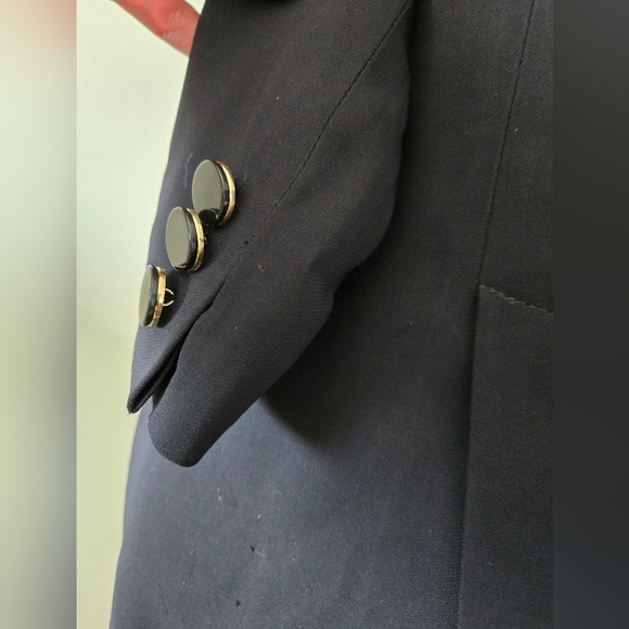 MASSIMO DUTTI Women's Navy Fitted Double-Breasted Blazer. Size 2 - Picture 6 of 15